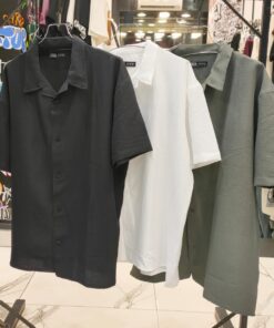 Textured Short-Sleeved Shirt